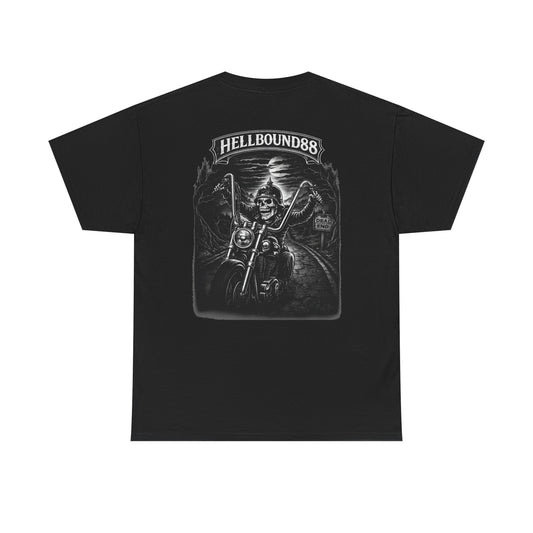 Hellbound88 Dead End Motorcycle T-Shirt/ Vintage Biker Graphic Tee