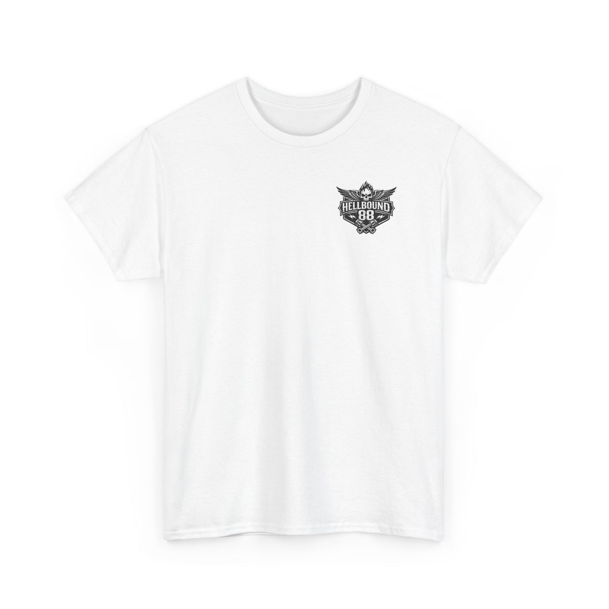 Hellbound88 Dragon Skull Motorcycle T-Shirt/ Vintage Biker Graphic Tee